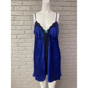 APT.9 Women Purple Satin Lace Lingerie Sleepwear Babydoll Dress Size M